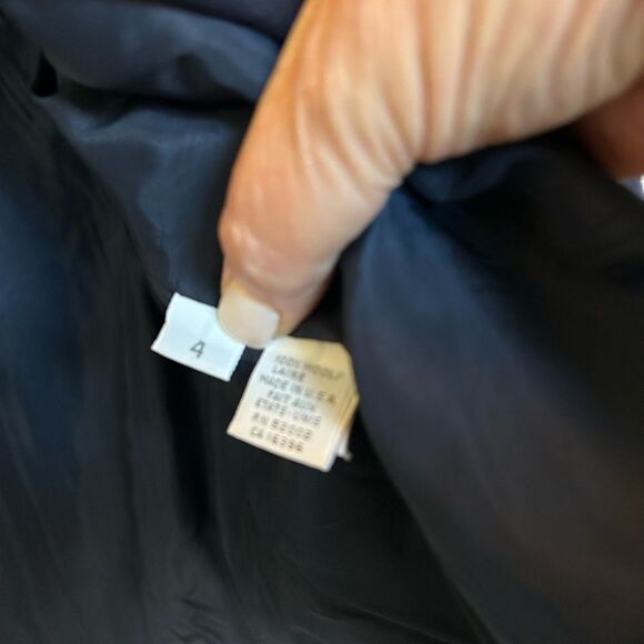 Vintage Liz Claiborne Navy Wool Blazer Gold Buttons – Union Made in USA Sz 4 - Picture 8 of 9